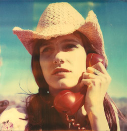 heather on phone